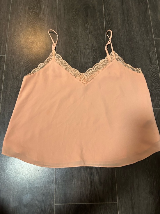 Babaton Tops - Aritzia Blush Pink Lace Trim Cami Tank Top